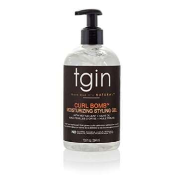 tgin Curl Bomb Moisturizing Styling Gel for Curly, Coily and Wavy Hair, Reduce Frizz, Light Hold, Mo...