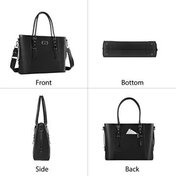 Chic MOSISO PU Leather Laptop Tote Bag for Women