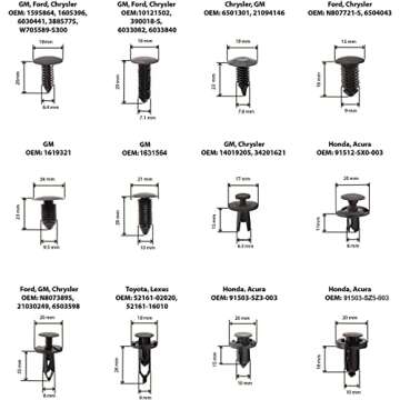 SunplusTrade 240 Pcs Bumper Retainer Clips Kit