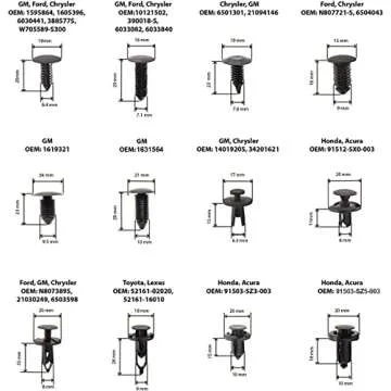 SunplusTrade 240 Pcs Bumper Retainer Clips Kit