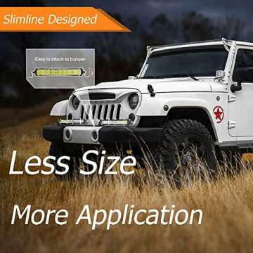 Lightboss 7 Inch Slim LED Light Bar 60W 6000lm 12V-60V for Truck ATV UTV Jeep Boat Golf Cart Land Mower Trailer Car Off-Road Driving Fog Pods, Rack Front Bumper Grille Waterproof Bar,1Pack