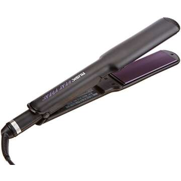 RUSK Engineering Heat Freak Professional Ceramic and Tourmaline Str8 Iron, 1-1/2 Inches, Instant and Precise Heat up to 450 Degrees, Eliminates Static and Frizz, Plates Infused with Ceramic and Tourmaline