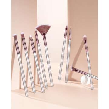 Makeup Brushes Makeup Brush Set, BESTOPE PRO Makeup Brushes Kit, 16Pcs Professional Makeup Brush Set for Eye and Face, Foundation Powder Concealers Blush Eyeshadow Brush Make UP Brushes Kit Champagne