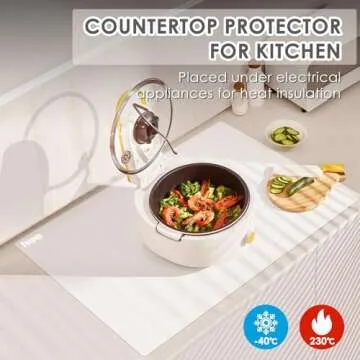 31.5" x 23.6" Extra Large Silicone Mat for Resin Casting, Epoxy and Crafts, Nonstick Silicone Sheet for Jewelry Casting Molds, Clear Countertop Protector Mat Heat Resistant Placemats by Foepoge