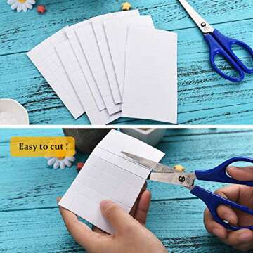 Outus 8 Sheets Foam Dots Squares 3D Pop Foam Squares Dual-Adhesive Mount for Halloween Christmas Scrapbook DIY Crafts Office Supplies, 2 Sizes