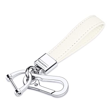 QBUC Genuine Leather Car Keychain - Durable, Stylish & Anti-Lost