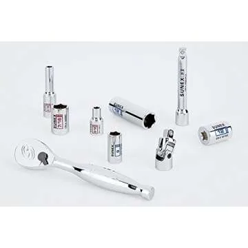 Sunex 1436 1/4-Inch Drive Chrome Socket Set for All Needs