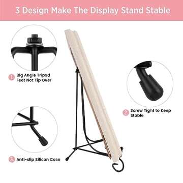 Teamkio Anti-Slip Display Stand for Plates and Photos