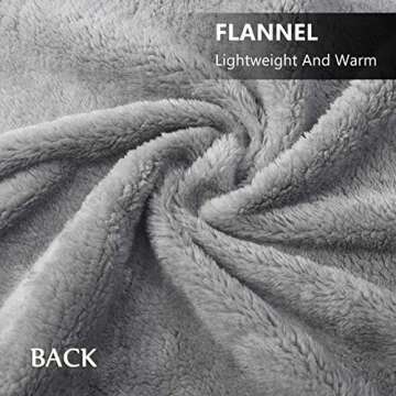 forestfish Wearable Flannel Blanket with Pockets, Cozy Soft Plaid Throws Blanket for Lap Bed Sofa Office Airplane Travel