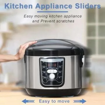 1 inch 24PCS Furniture Sliders for Carpet,Chair Legs Floors Protectors,Kitchen Appliance Sliders, Self Adhesive Small Appliance Slider for Counter, for Most Countertop Coffee Makers,Kitchen Aid