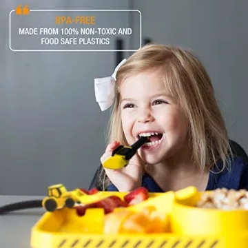Dinneractive Utensil Set for Kids with Construction Theme