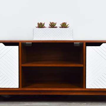 Artificial Succulents in Pots (13.5" Planter) - Red Succulents Plants for Window Sill Decor, Table Centerpieces, Patio & Coffee Table