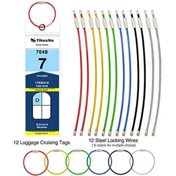 Cruise Luggage Tags for Suitcases - 12 Pack Holders for 2025 & 2026