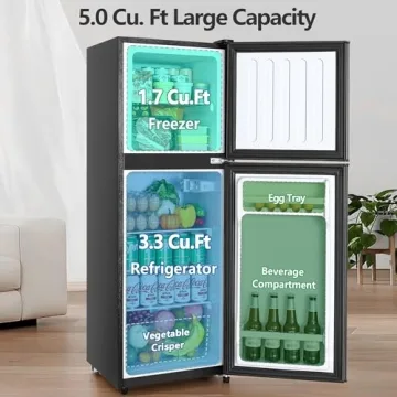 Compact Fox Shack 5 Cu Ft Refrigerator with Freezer