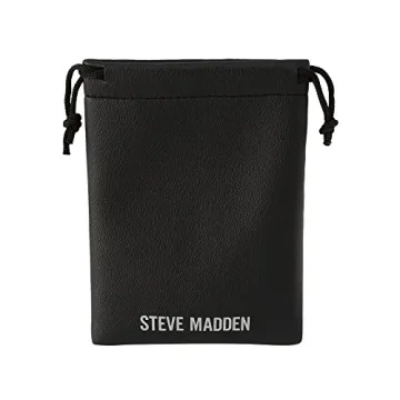 Steve Madden Yellow Gold Tone Red Half Circle Tassel Earrings For Women