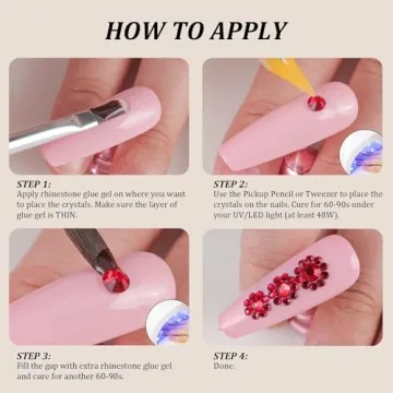 Chunmeng 12 Grid Punk Nail Charms for DIY Art