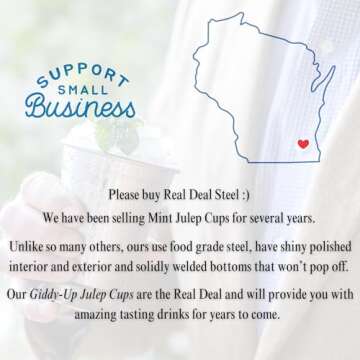 Mint Julep Cups Durable Stainless Steel Cocktail Glasses