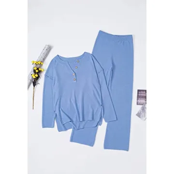 Stylish 2 Piece Knit Outfit Set for Casual Wear