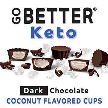 GO BETTER Keto Cups | 1 Net Carb, Gluten Free, No Sugar, No Artificial Sweeteners, Keto Chocolate (Coconut Butter, Small Bags)