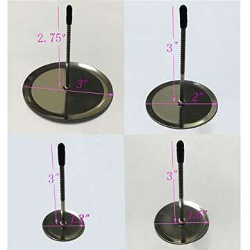 gobaker Flower Nail Decorating Nails 4 Pcs/set, Stainless Steel Cake Cupcake Decor Tools for Icing Flowers Making