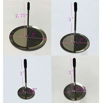 gobaker Flower Nail Decorating Nails 4 Pcs/set, Stainless Steel Cake Cupcake Decor Tools for Icing Flowers Making