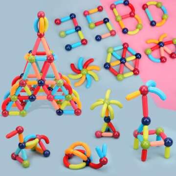 COUOMOXA Magnetic Building Blocks for Kids: 3 4 5 6 7 8+ Years Old STEM Educational Learning Toys fo...