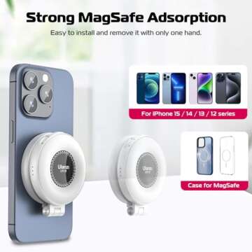 ULANZI Magnetic Selfie Light - LED Fill Light for iPhone 12/13/14/15