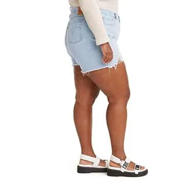 Levi's Women's Plus-Size 501 Original Shorts in Samba Oja-Light Indigo - Timeless Summer Style