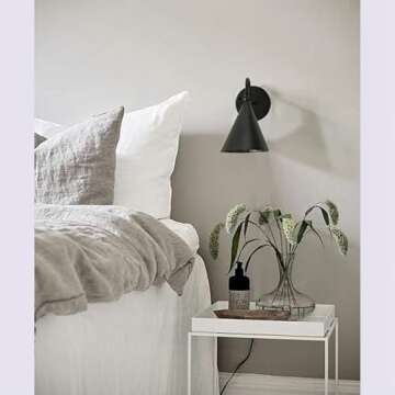 Pirxxiy Modern Soft Black Wall Sconces with Movable Metal Shape, Goose Neck Style Metal Bedside Lamp Wall Light Fixture, Room Decor Picture Light, Bedroom Decor Reading Light, Wall lamp for Bathroom