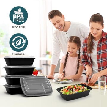 38OZ Meal Prep Containers - 50 Pack BPA-Free & Durable
