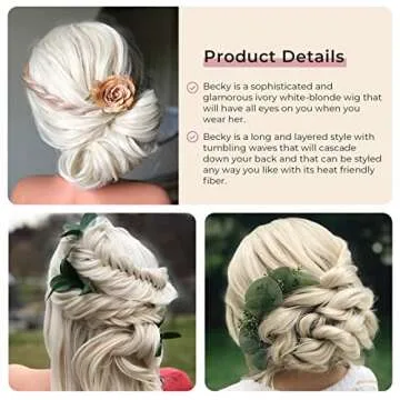 Uniwigs® Becky White Blonde Long Wavy Lace Front Wig