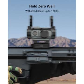 CVLIFE EagleFeather X Solar Multi-Reticle Red Dot Sight,1x20mm 2MOA Dot&40MOA Circle Motion Awake Solar Optics with Quick Release Mount Flip Up Covers,IPX7 Waterproof Fogproof