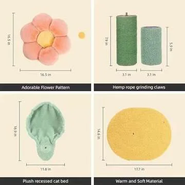 Zthdjdl Flower Cat Tree Tower for Small Cats and Kittens