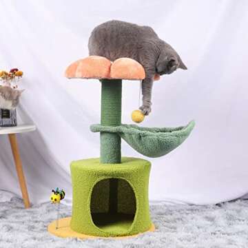 Zthdjdl Flower Cat Tree Tower for Small Cats and Kittens