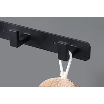 Vanloory Coat Rack: Heavy Duty Stainless Steel 5-Hook Wall Mount Storage Solution