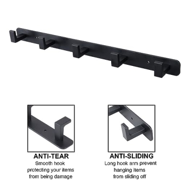 Vanloory Coat Rack - Heavy Duty 5 Hook Organizer