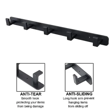 Vanloory Coat Rack - Heavy Duty 5 Hook Organizer