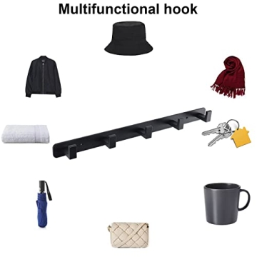 Vanloory Coat Rack - Heavy Duty 5 Hook Organizer