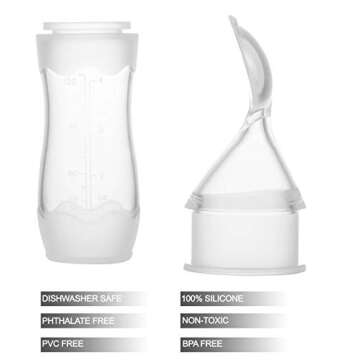 PandaEar Silicone Baby Food Dispensing Spoons (2 Pack)