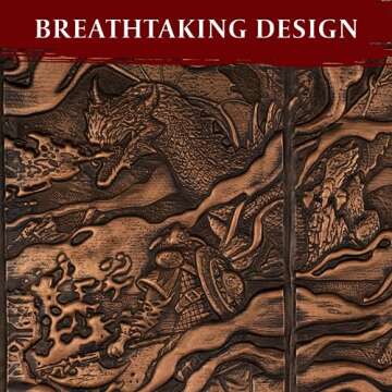 DND DM Screen 5e - D&D Dungeon Master Screen 3D Faux Leather with Customizable Inserts - Dungeons an...