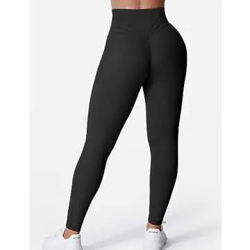 YEOREO Grace Workout Leggings for Women Butt Lifting Tummy Control High Waist Gym Yoga Compression Pants Black M