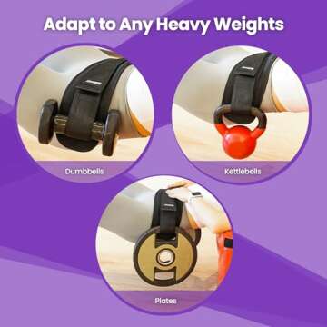 Hip Thrust Belt, Balency Hip Thrust Belt for Dumbbells Heavy, Booty Belt for Hip Thrust, Slip-Resistant Padding Hip Thrust Belt for Gym or Home Workouts, Hip Thrust Band for Dumbbell Kettlebell Plate