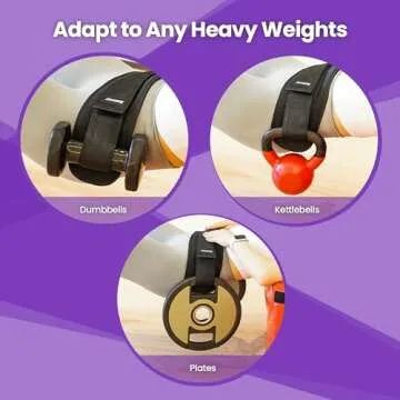 Hip Thrust Belt, Balency Hip Thrust Belt for Dumbbells Heavy, Booty Belt for Hip Thrust, Slip-Resistant Padding Hip Thrust Belt for Gym or Home Workouts, Hip Thrust Band for Dumbbell Kettlebell Plate