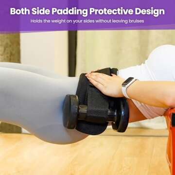 Hip Thrust Belt, Balency Hip Thrust Belt for Dumbbells Heavy, Booty Belt for Hip Thrust, Slip-Resistant Padding Hip Thrust Belt for Gym or Home Workouts, Hip Thrust Band for Dumbbell Kettlebell Plate