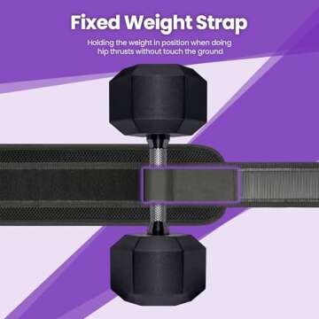 Hip Thrust Belt, Balency Hip Thrust Belt for Dumbbells Heavy, Booty Belt for Hip Thrust, Slip-Resistant Padding Hip Thrust Belt for Gym or Home Workouts, Hip Thrust Band for Dumbbell Kettlebell Plate