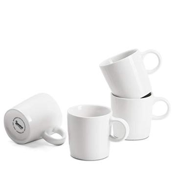 Sweese 3.5oz Espresso Cups Set of 4 - White Porcelain