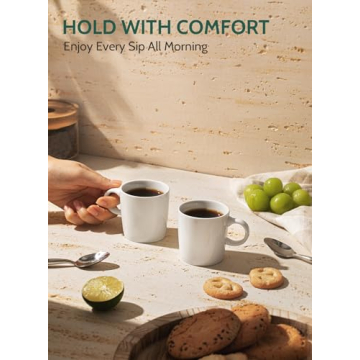 Sweese 3.5oz Espresso Cups Set of 4 - White Porcelain