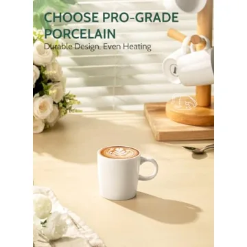 Sweese 3.5oz Espresso Cups Set of 4 - White Porcelain