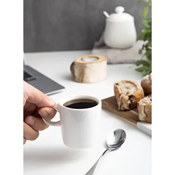 Sweese 3.5oz Espresso Cups Set of 4 - White Porcelain