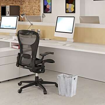 SEHERTIWY Wood Trash Can, Farmhouse Wastebasket Bin for Bathroom, Office, Bedroom, Living Room, Small Square Rustic Garbage Container (Wood-White)